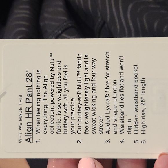 NWT Lululemon Align  28" Aqueous Emboss Black - Picture 6 of 9